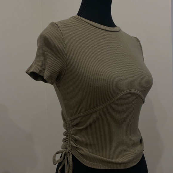 Olive Green Crop Top - Picture 2 of 5